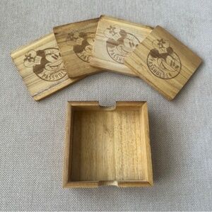 Disney‎ Passholder Wooden Coaster Set